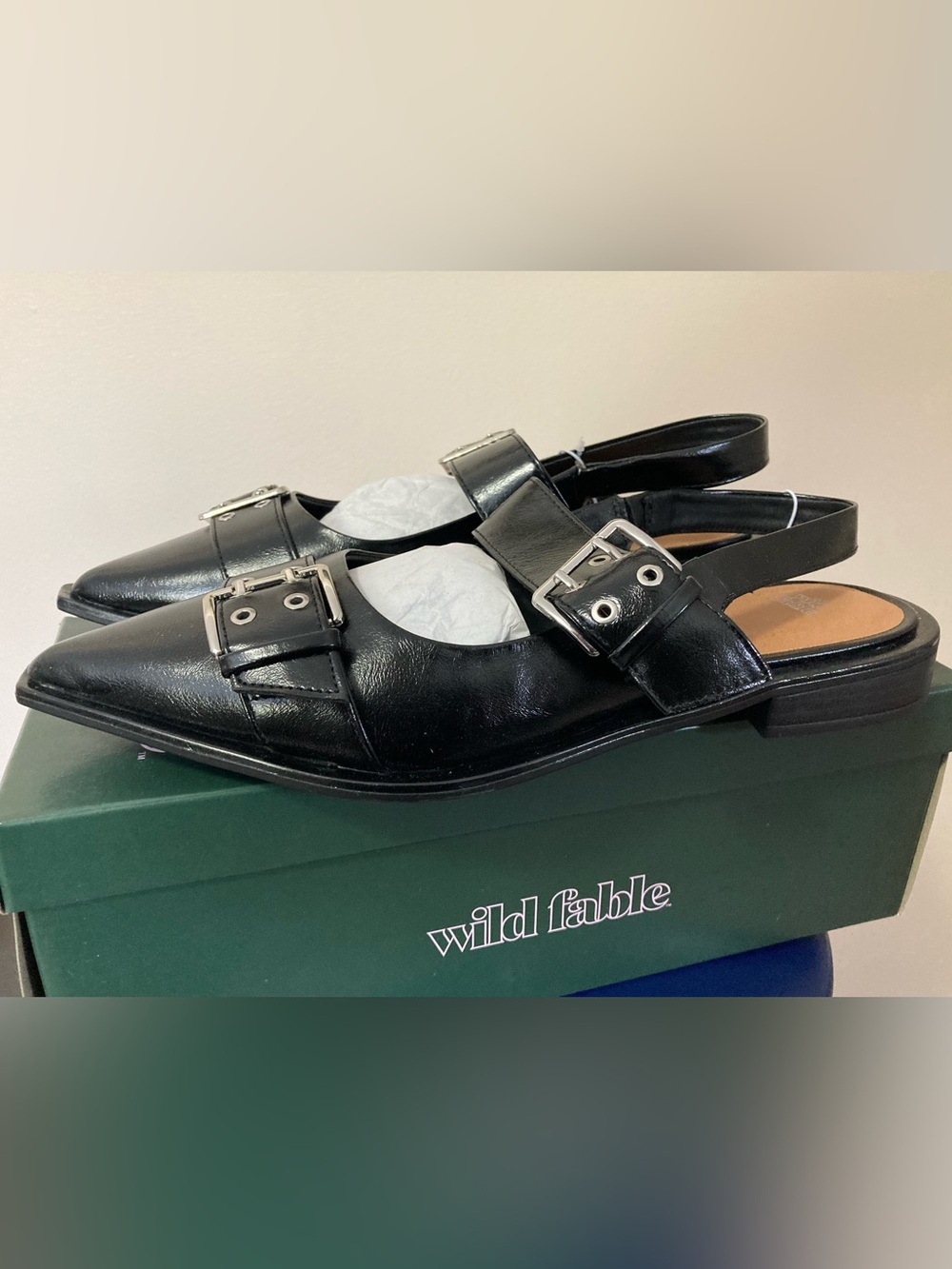 Wild Fable Black Peyton Buckle Flats - Picture 2 of 6